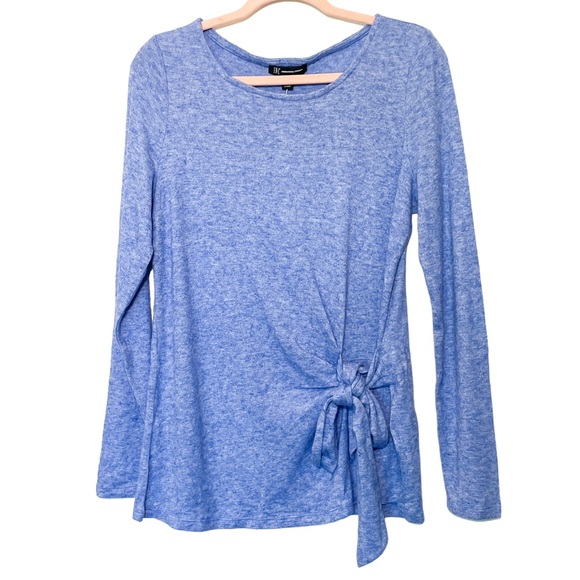 INC Side Tie Knit Top in Inkberry Blue - Size Medium NWT - Picture 2 of 3